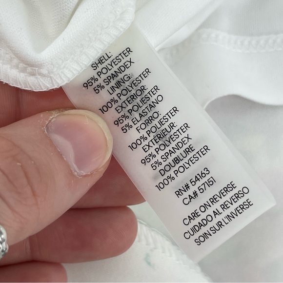 NEW Calvin Klein Sheath Dress White Floral Sleeveless 8 - Picture 12 of 12